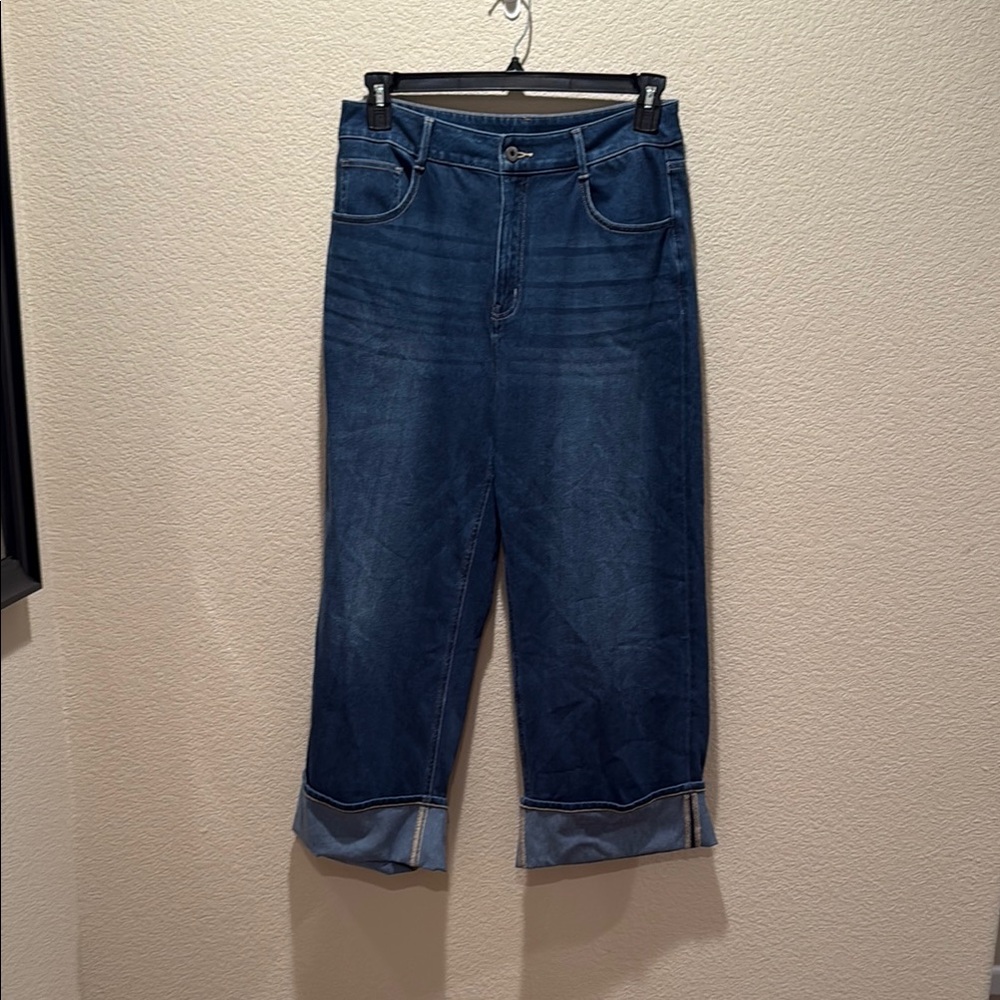 HALARA Blue Flare Wide Leg Jeans